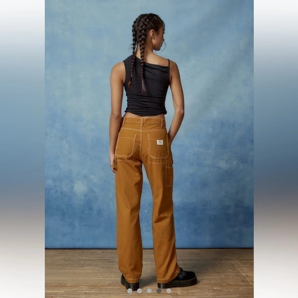 New BDG Canvas yellow Carpenter Pant size 26 y2k streetwear J - Picture 4 of 12